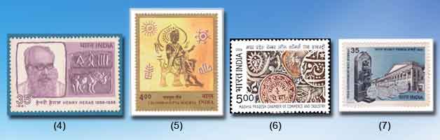 Coins of India on Indian Postage Stamps