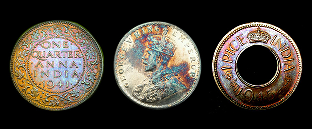 toned coins