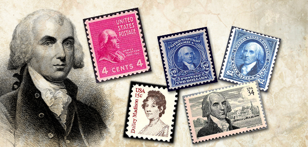 James Madison stamps