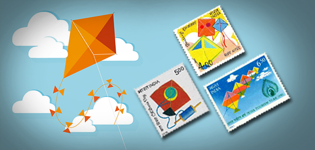Kites on stamps