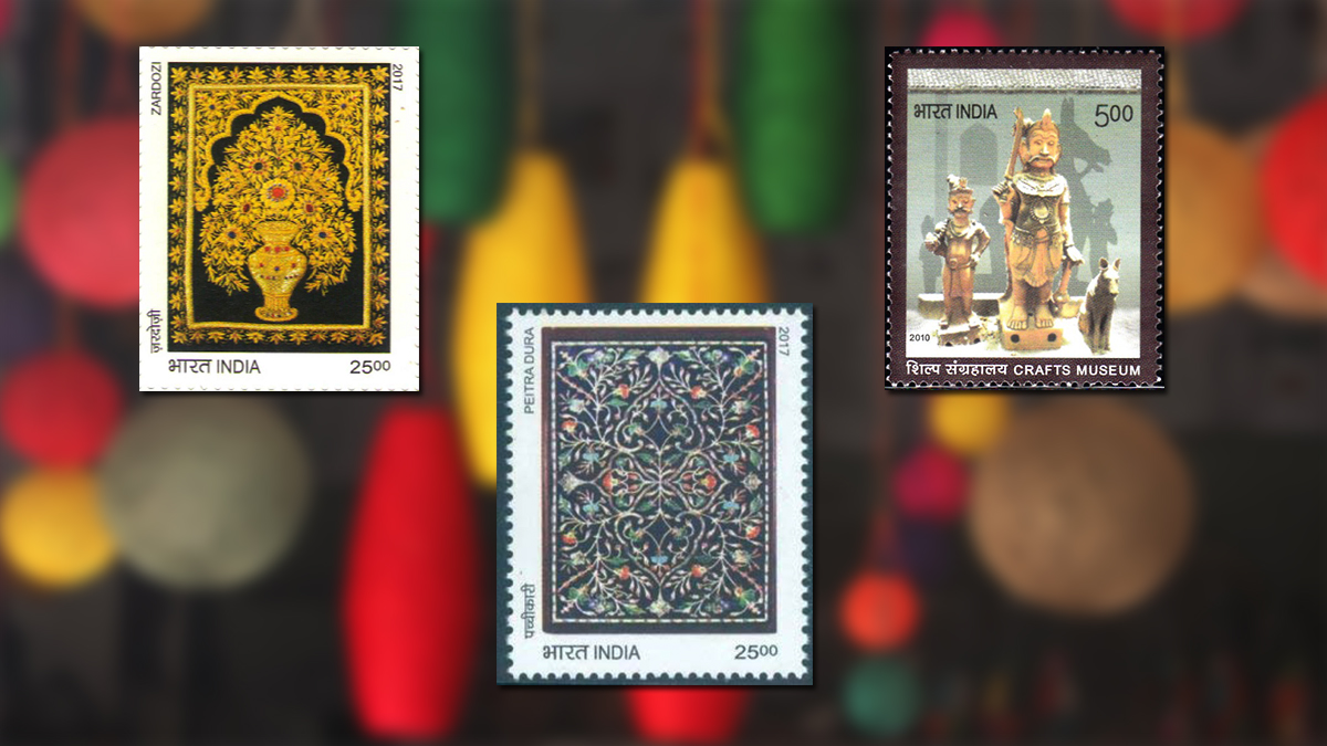 Handicraft on stamps