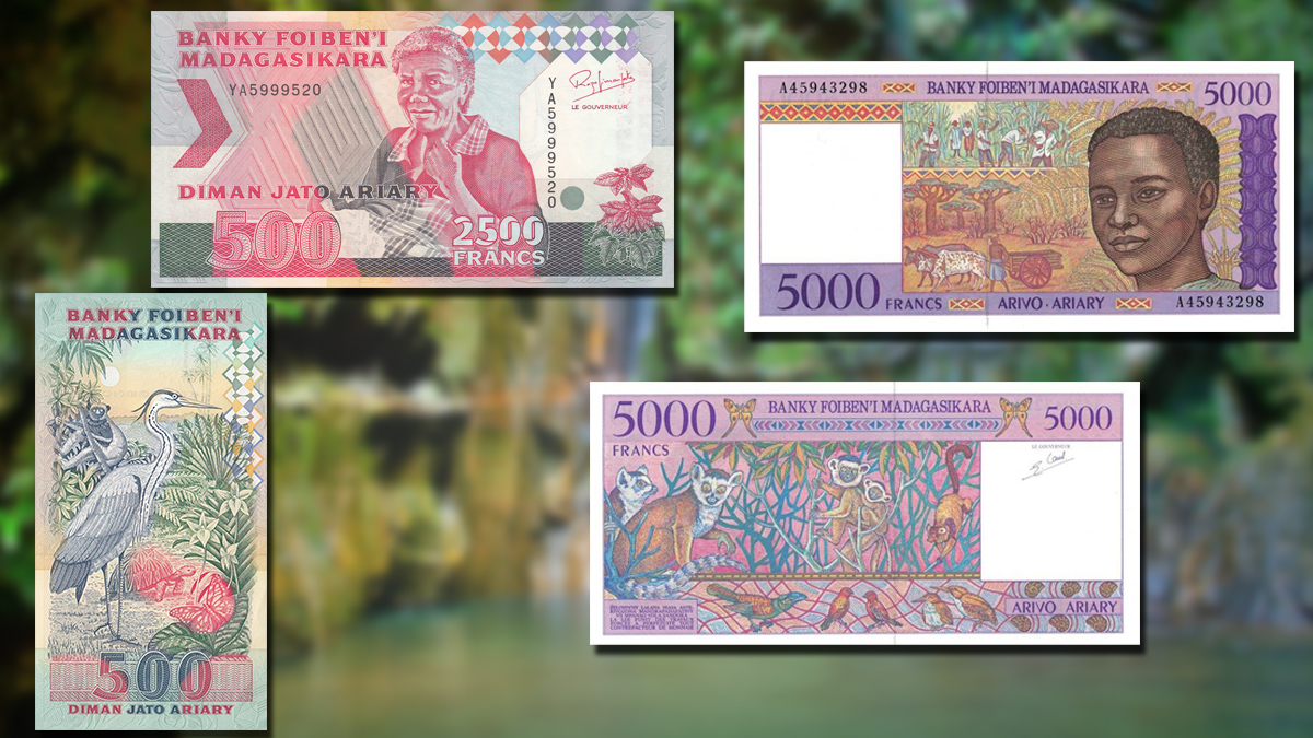 thumbnail image 2 of Frog Note – Madagascar 1995 Banknote, Animal Currency, UNC, Paper Money Memorabilia 2 of 5