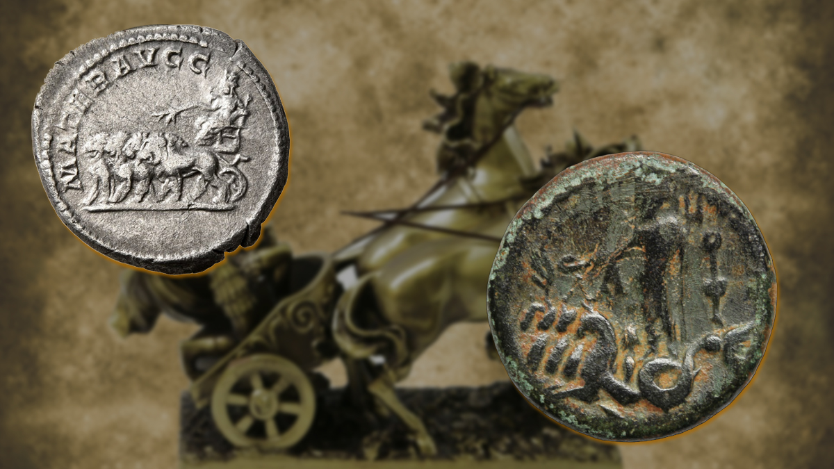chariots on Roman Coins